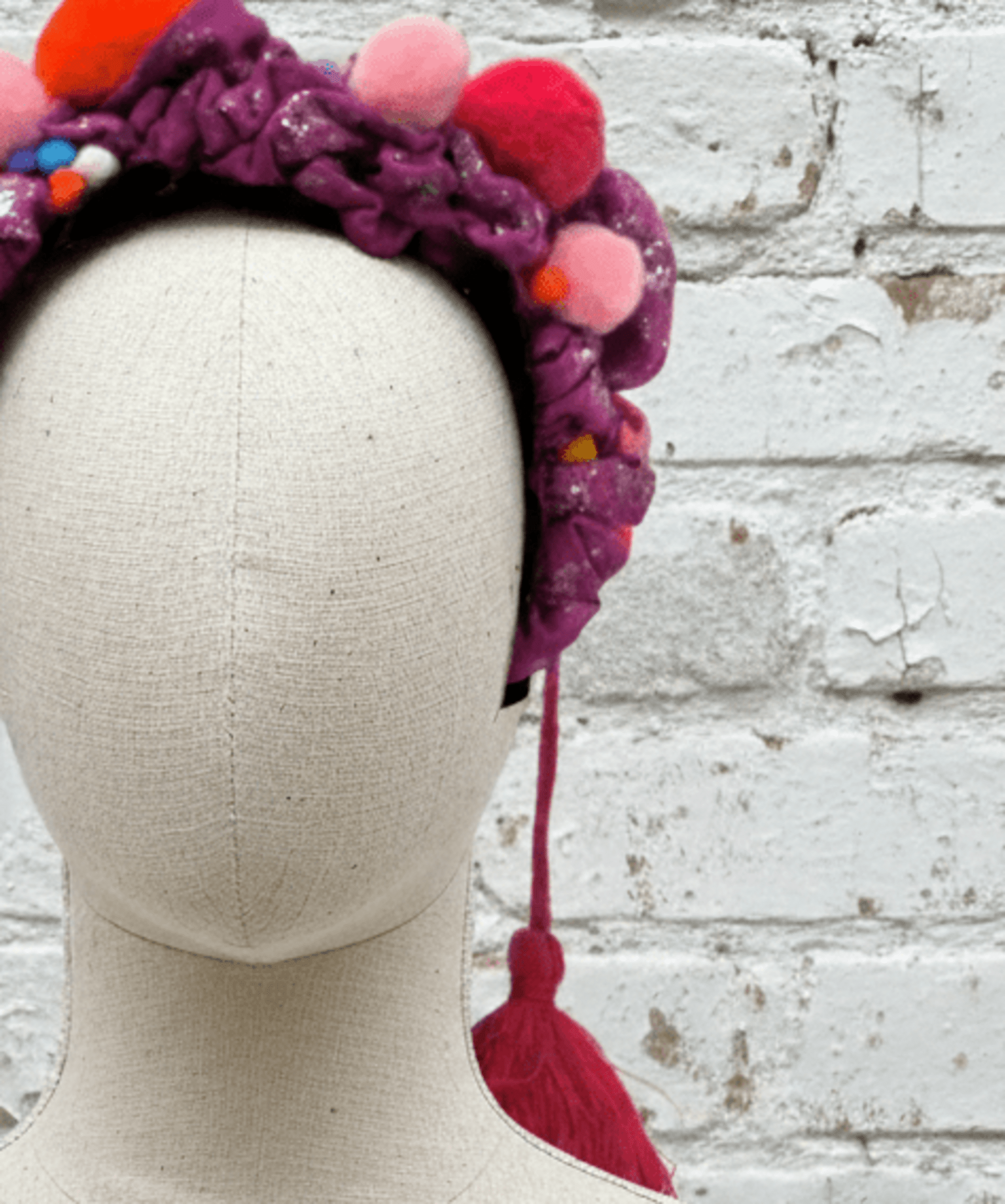 Diadema Tocado Zhu Hecha a Mano - 3