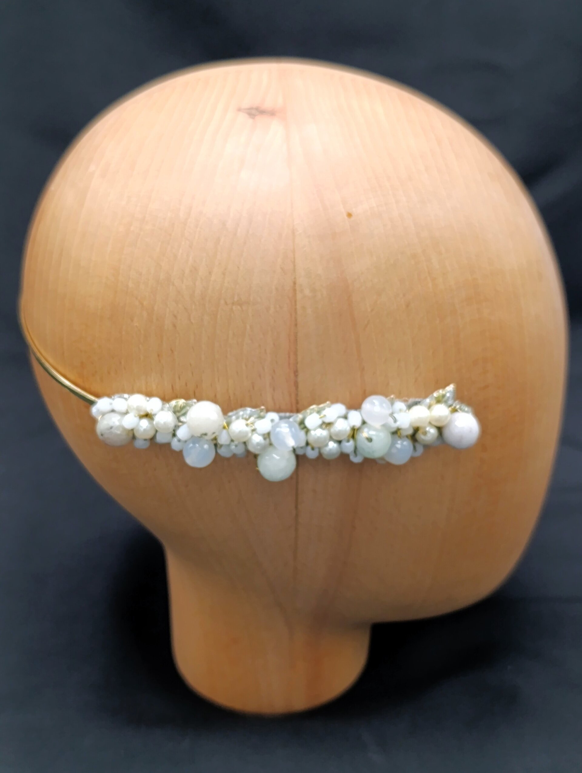 Diadema Tocado Marie Engarzada a Mano Metal - 8