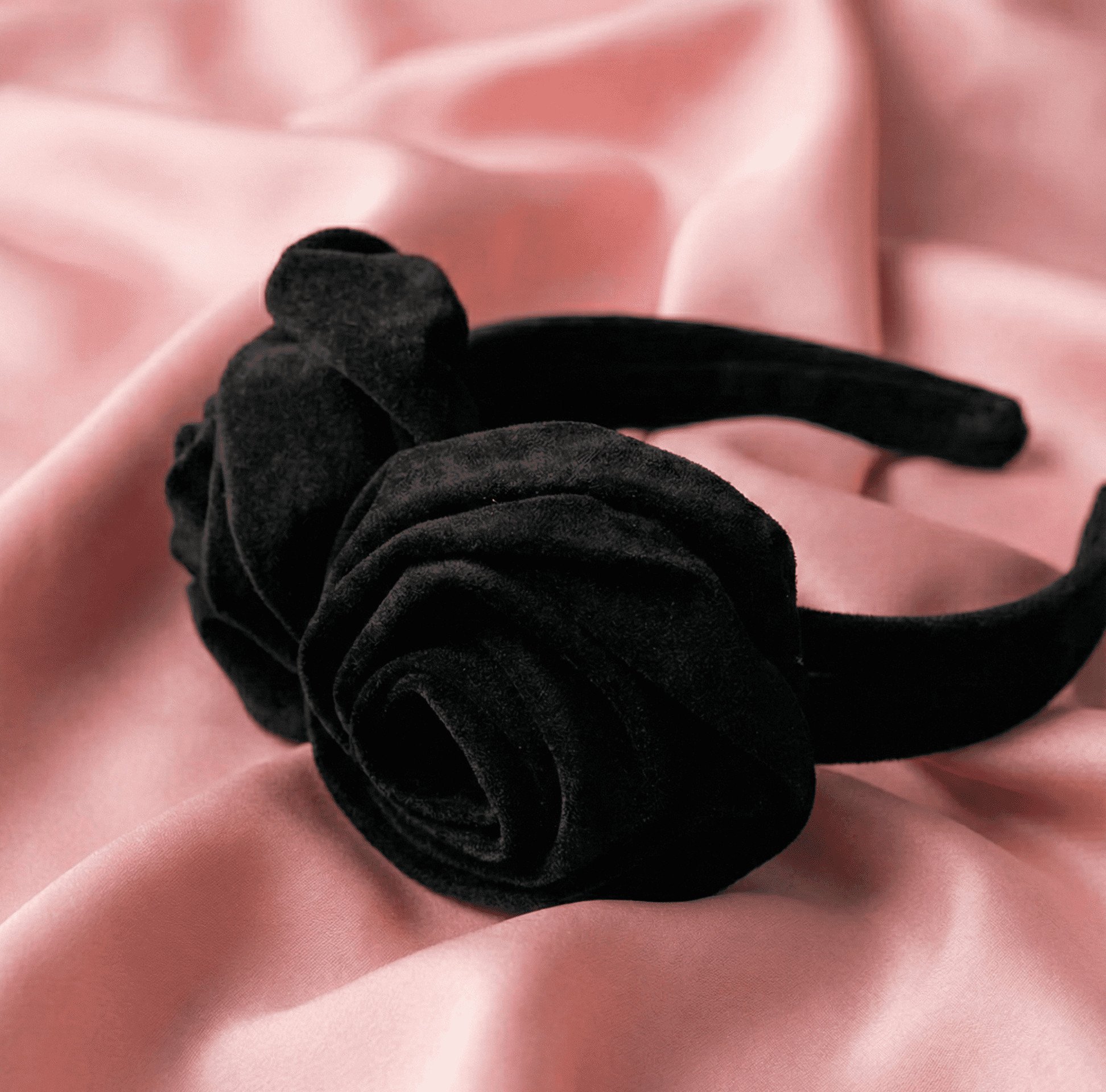 Diadema Tocado de Terciopelo Rosetta Hecha a Mano - 2