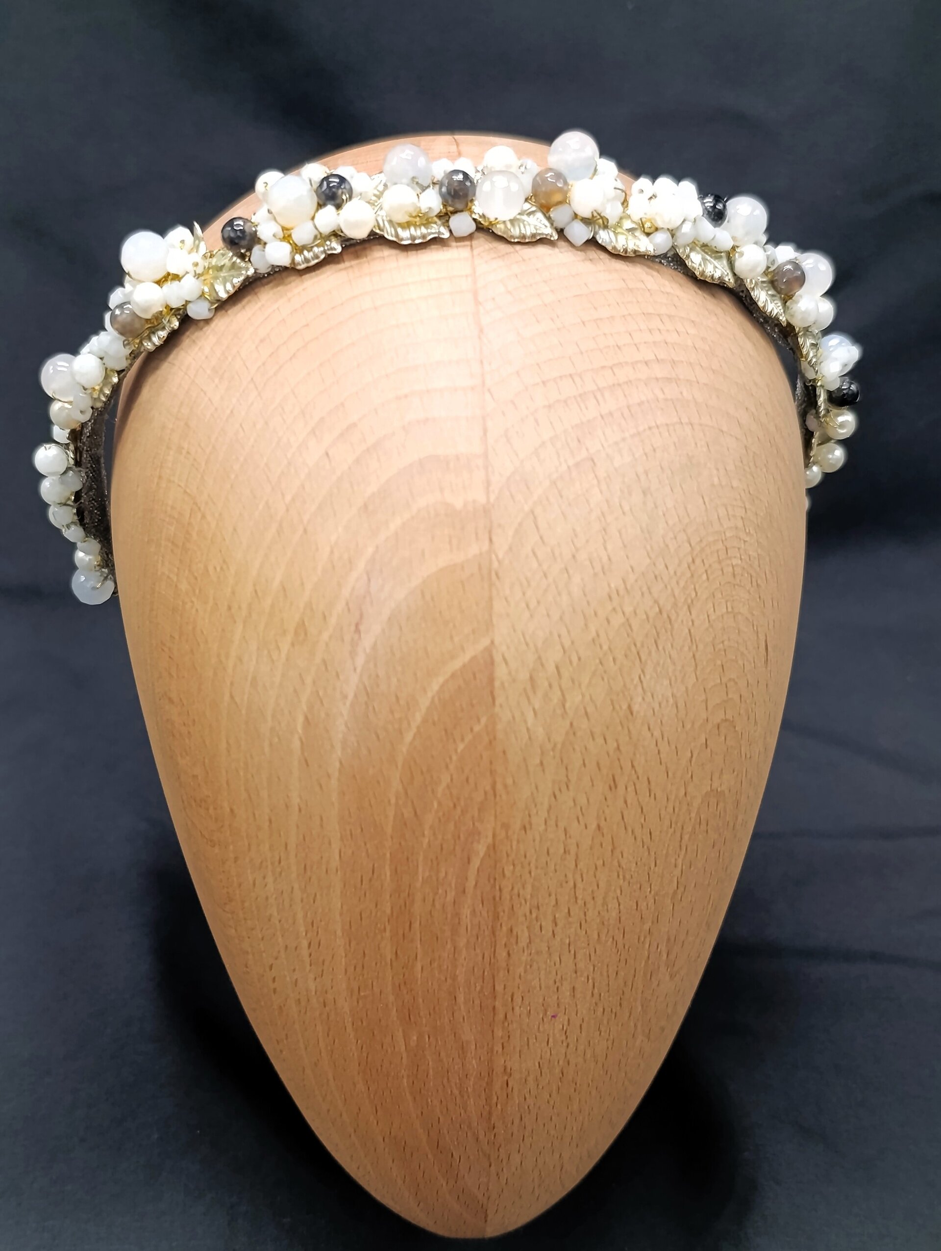 Diadema Tocado Marie Engarzada a Mano Metal - 5