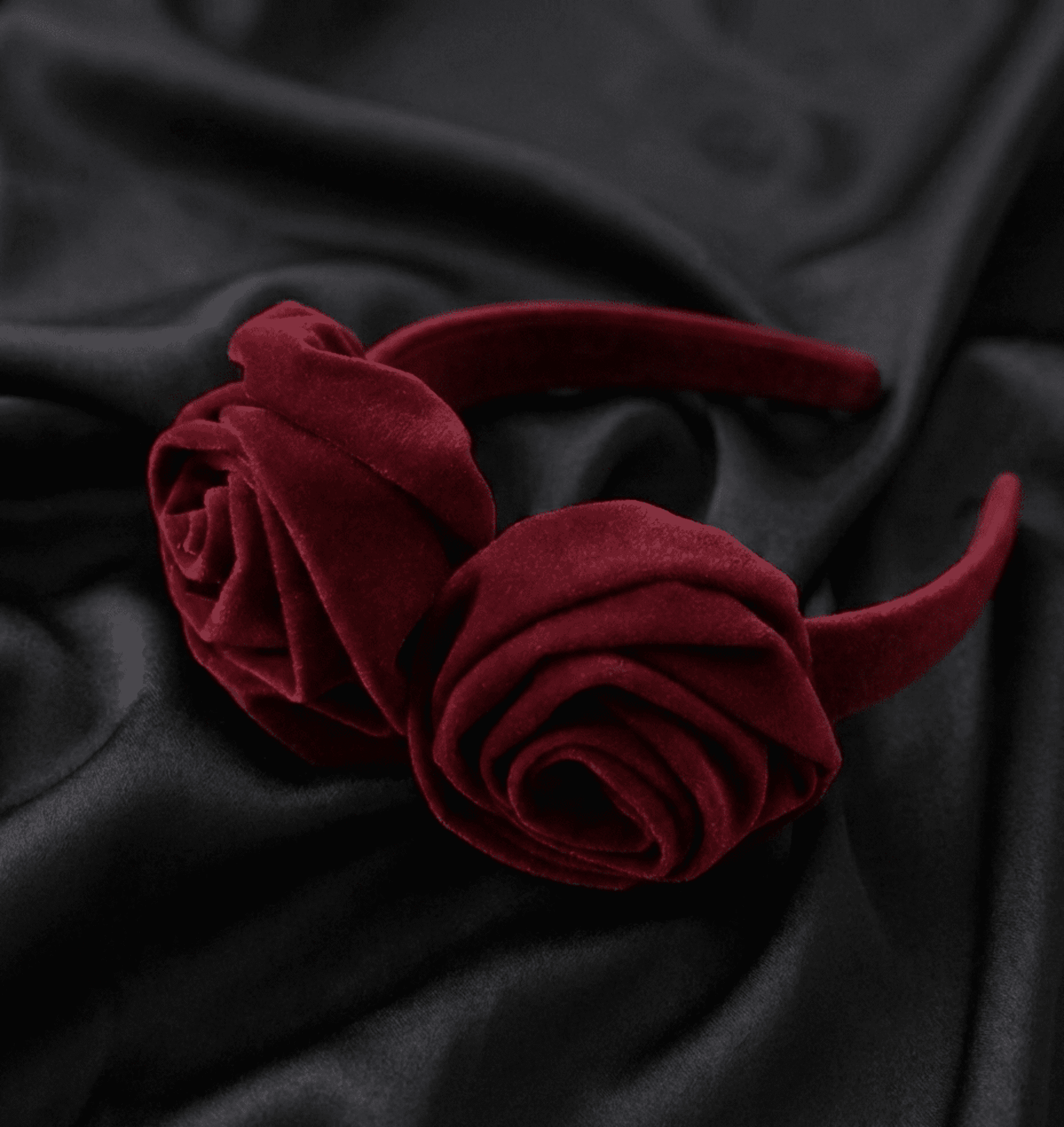 Diadema Tocado de Terciopelo Rosetta Hecha a Mano - 3