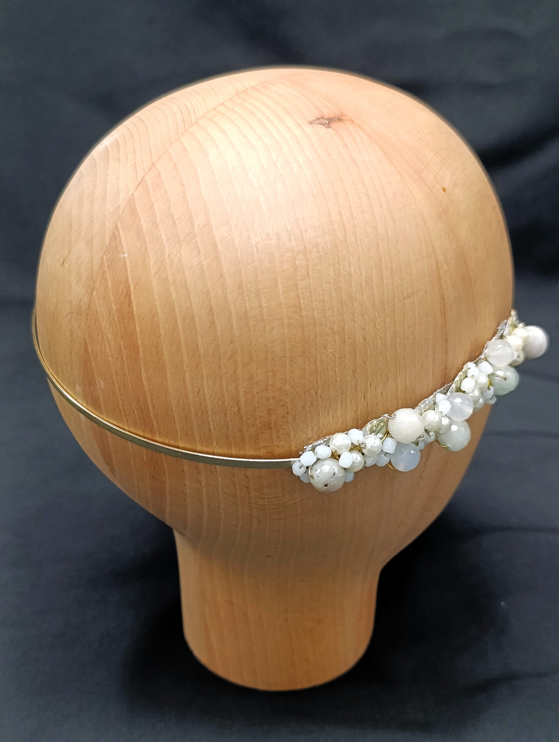Diadema Tocado Marie Engarzada a Mano Metal - 10