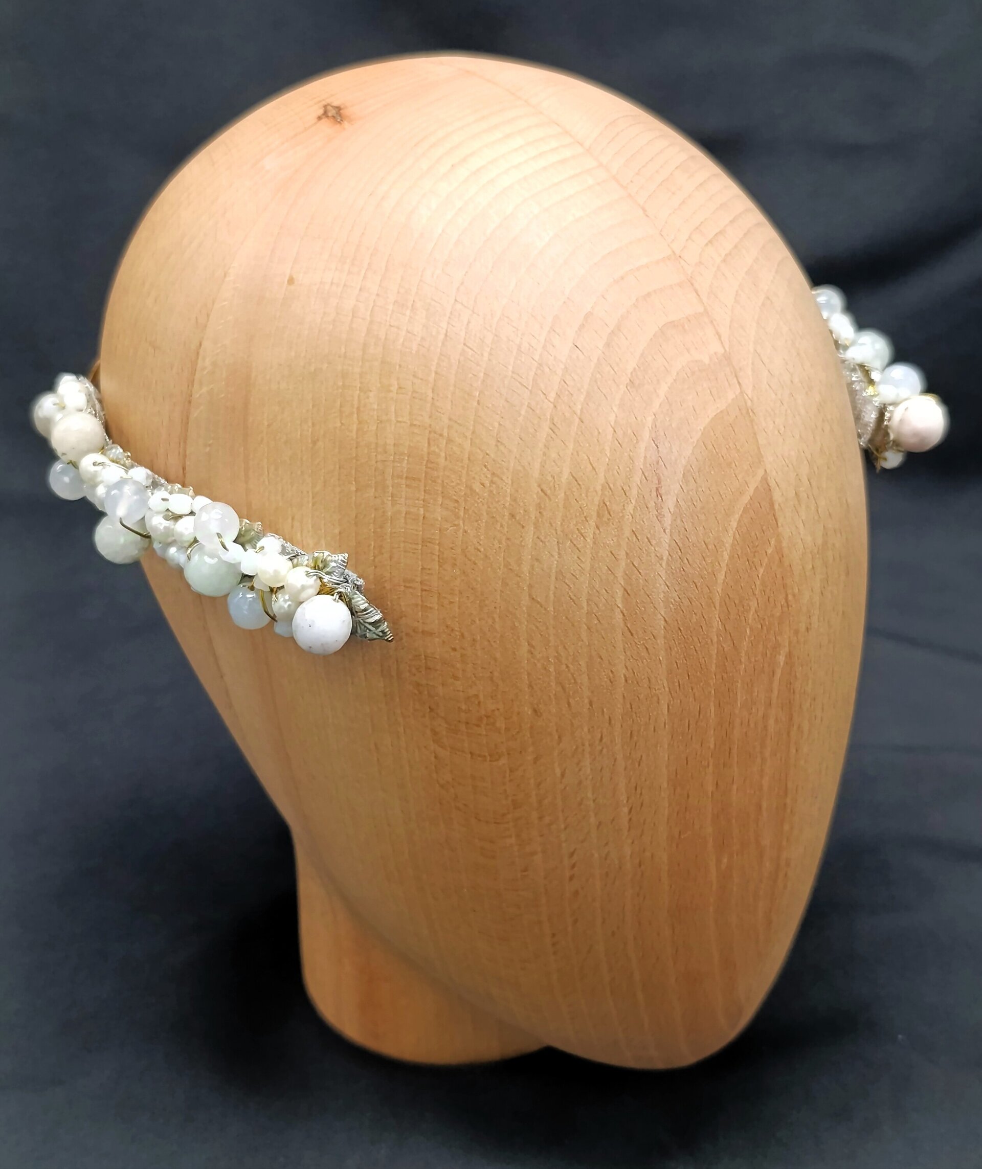 Diadema Tocado Marie Engarzada a Mano Metal - 6