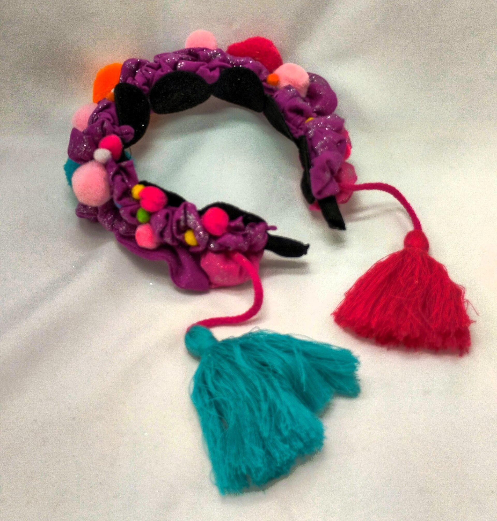 Diadema Tocado Zhu Hecha a Mano - 3