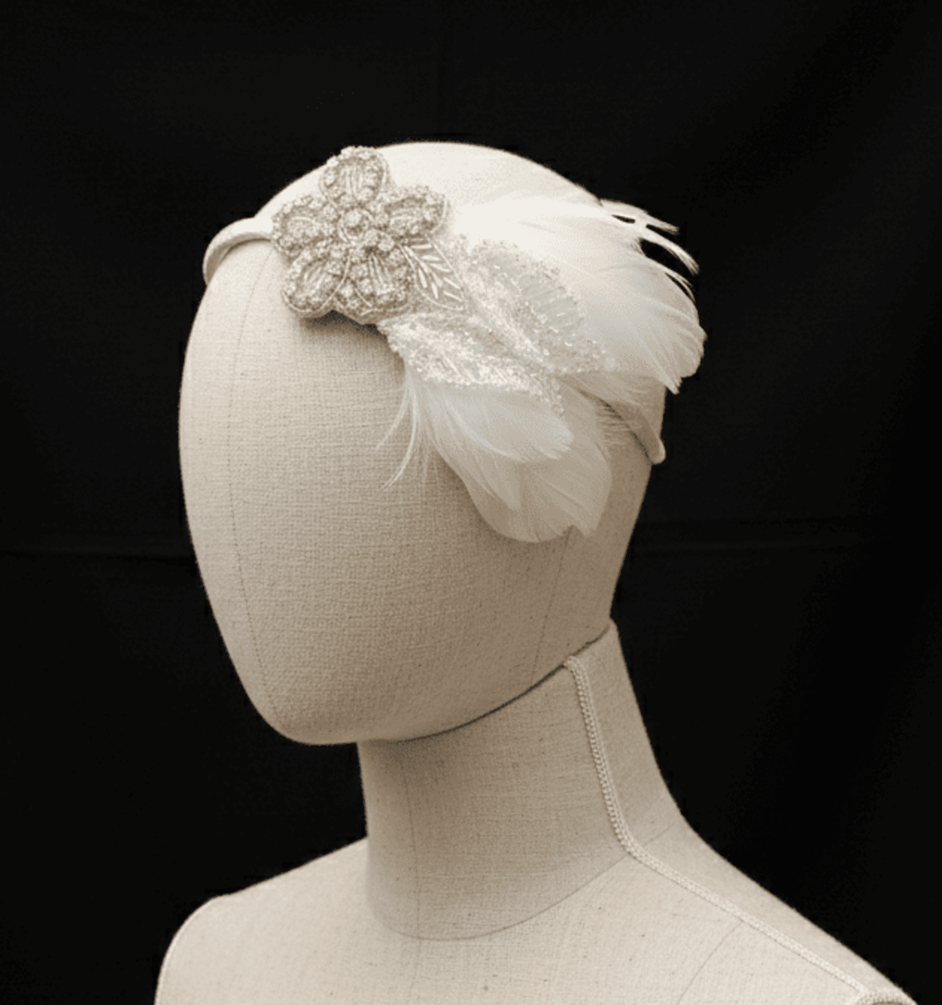 Tocado Diadema Gloria Hecho a Mano - 4