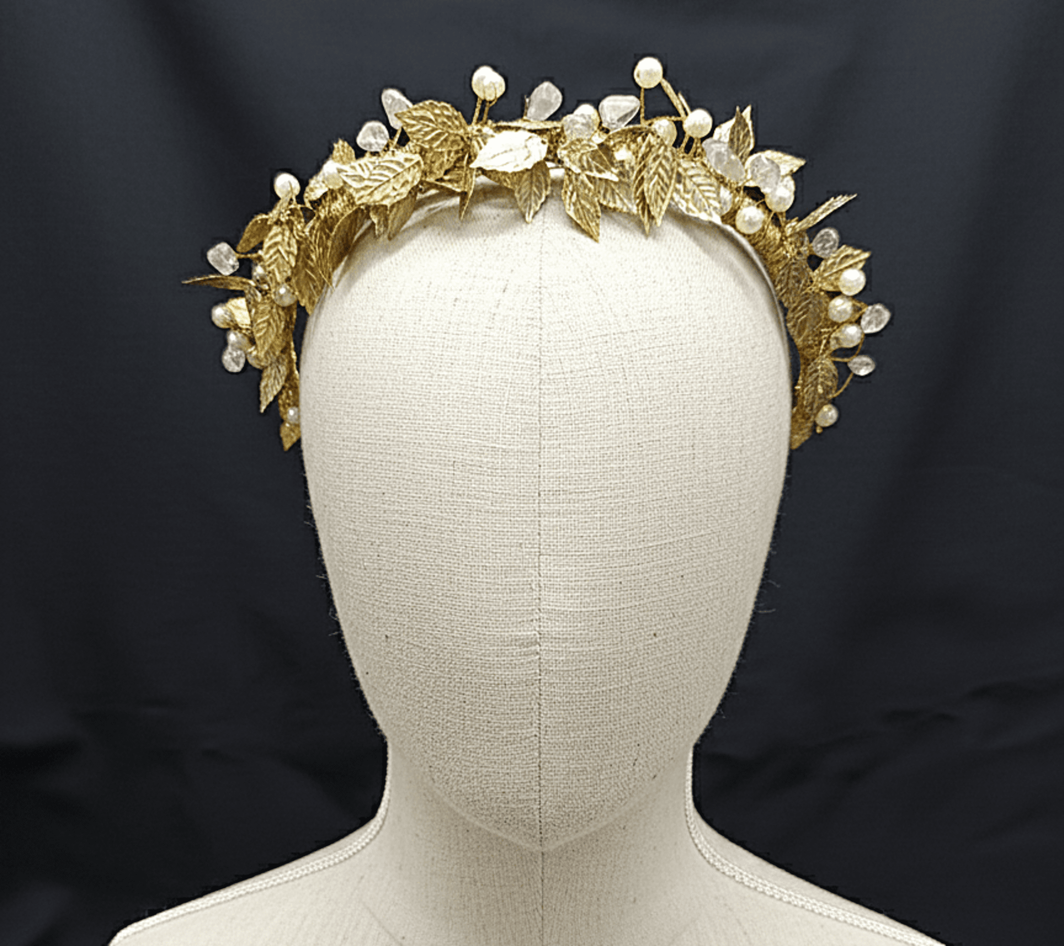 Diadema Tocado Evelyn Engarzada a Mano Metal - 7