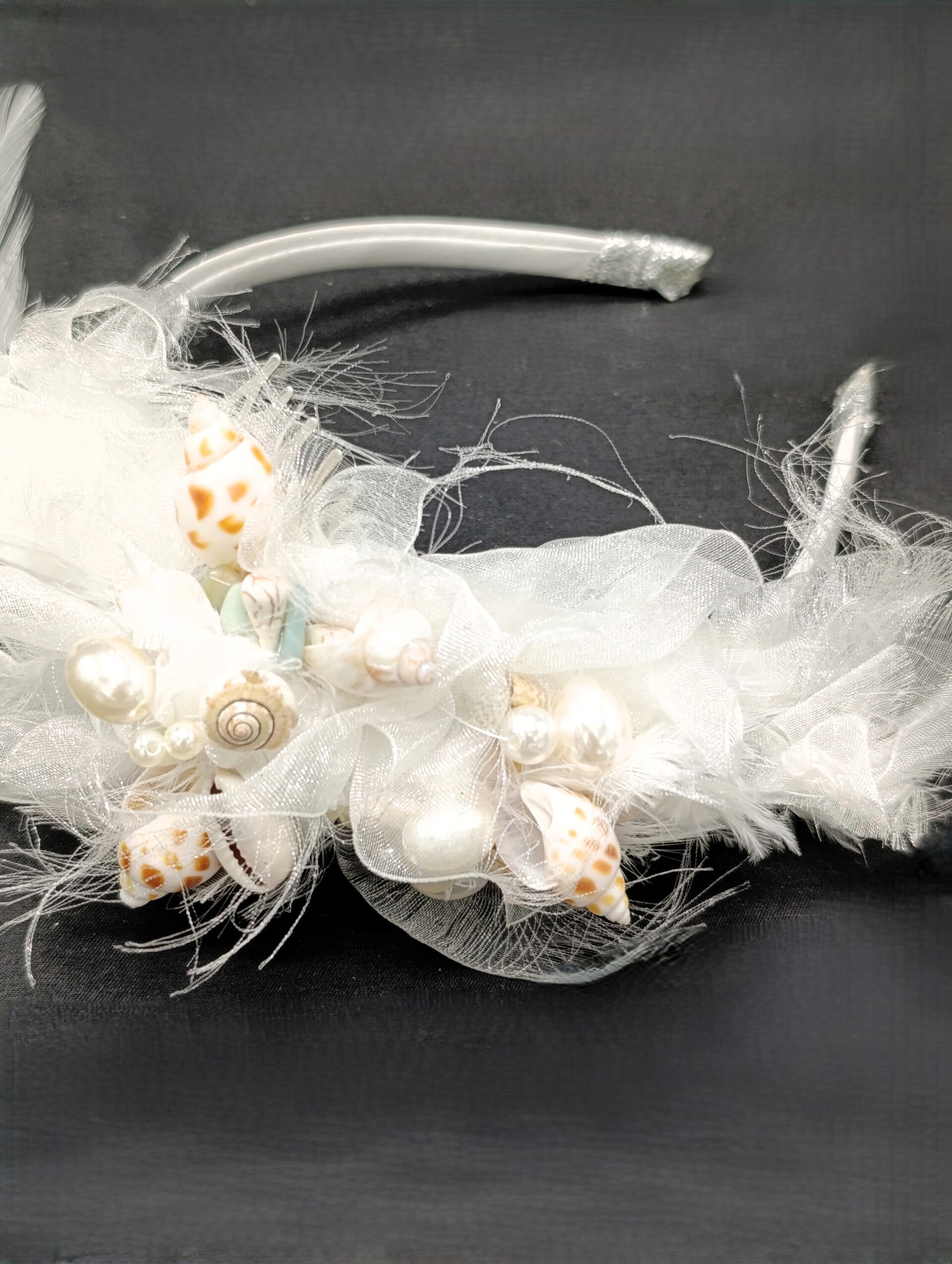 Tocado Diadema Esther Hecho a Mano - 5
