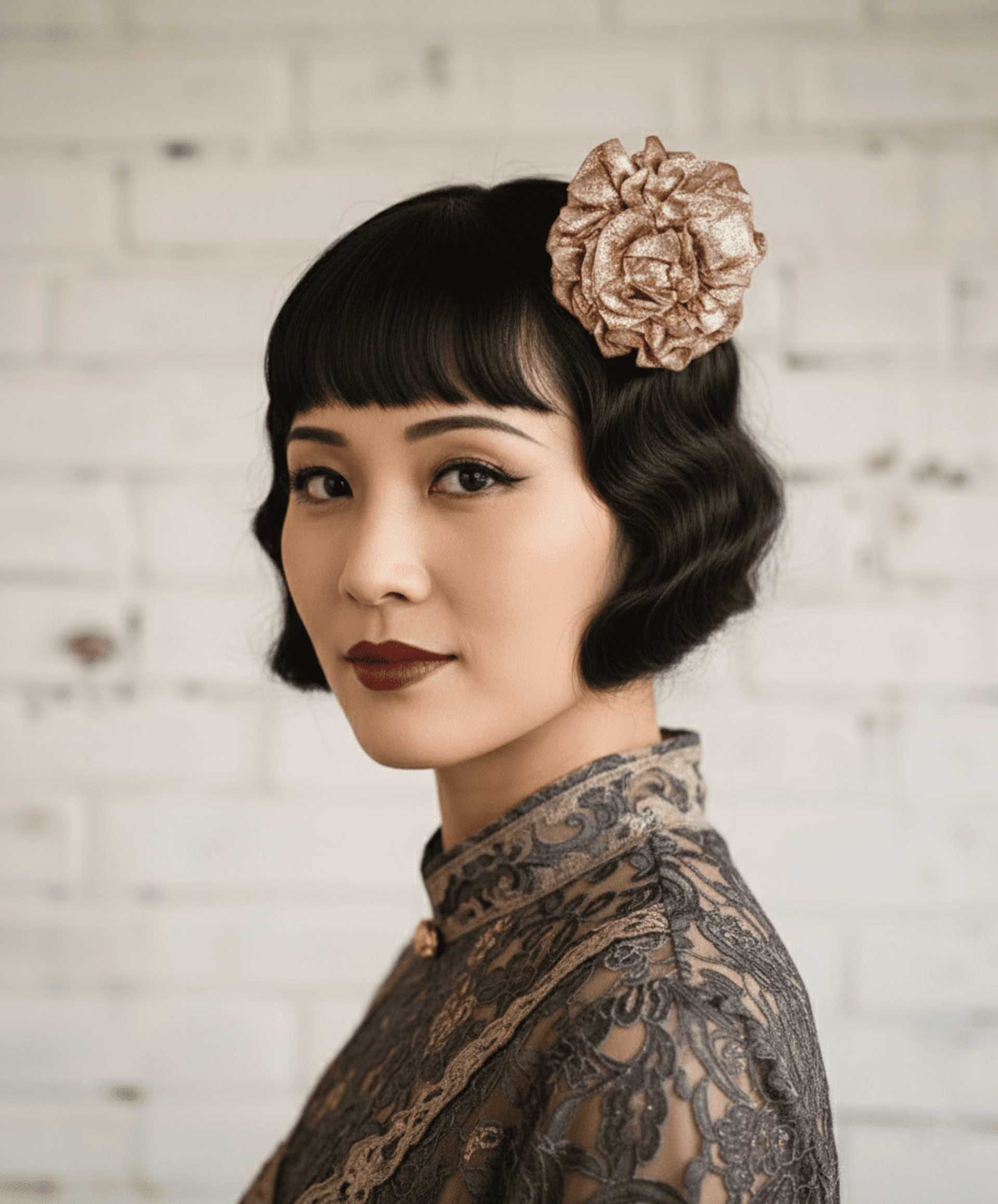 Broche Tocado Pasador Anna May Hecho a Mano - 8