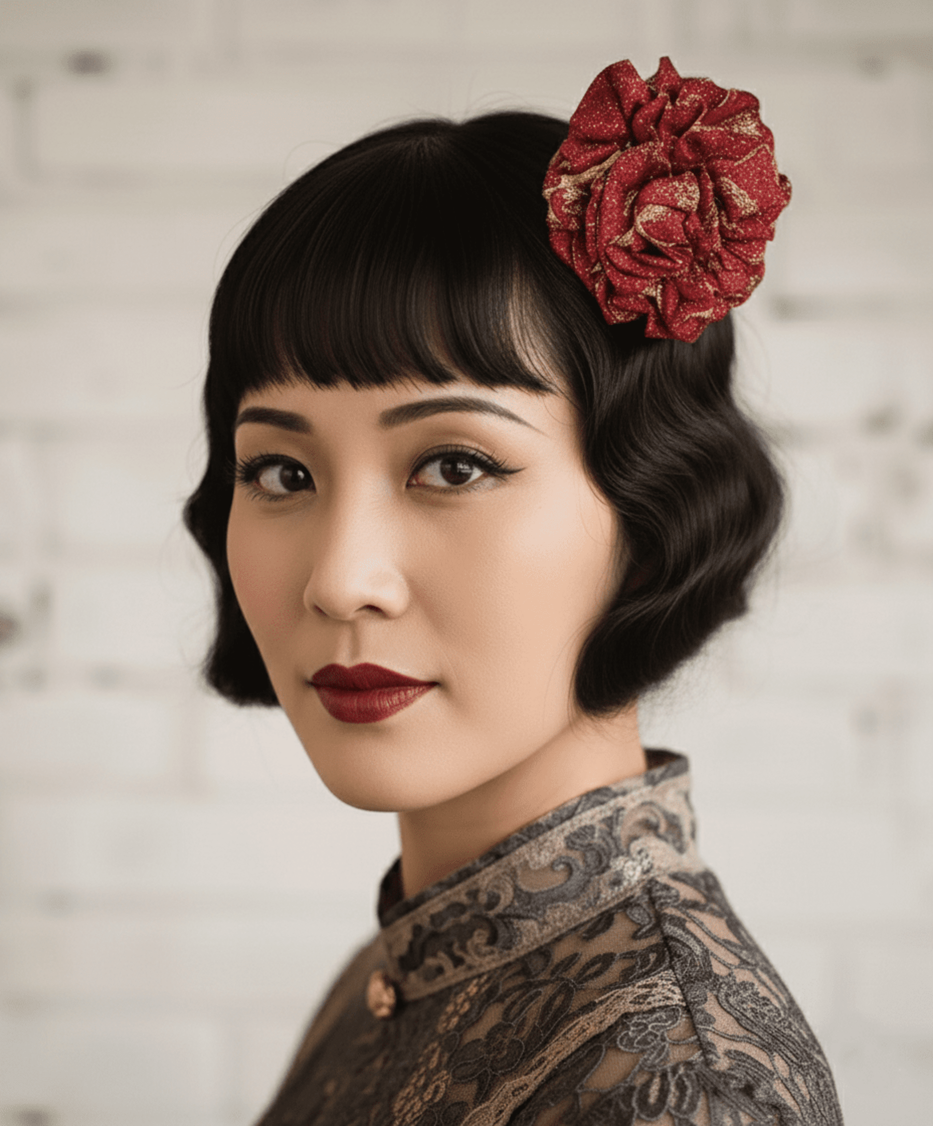 Broche Tocado Pasador Anna May Hecho a Mano - 9