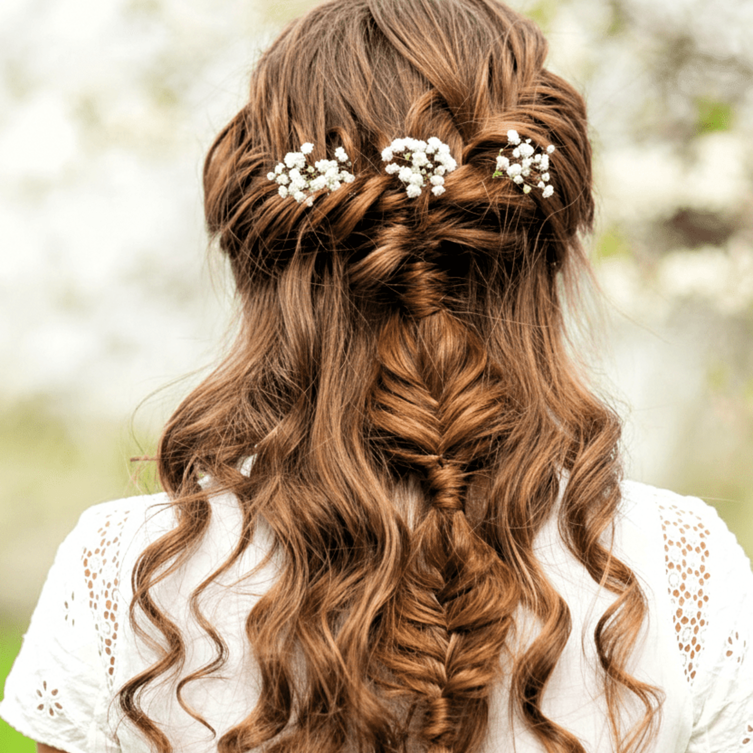 Conjunto de Horquillas para el Cabello de Flores de Tela, Prensadas y/o de Tela