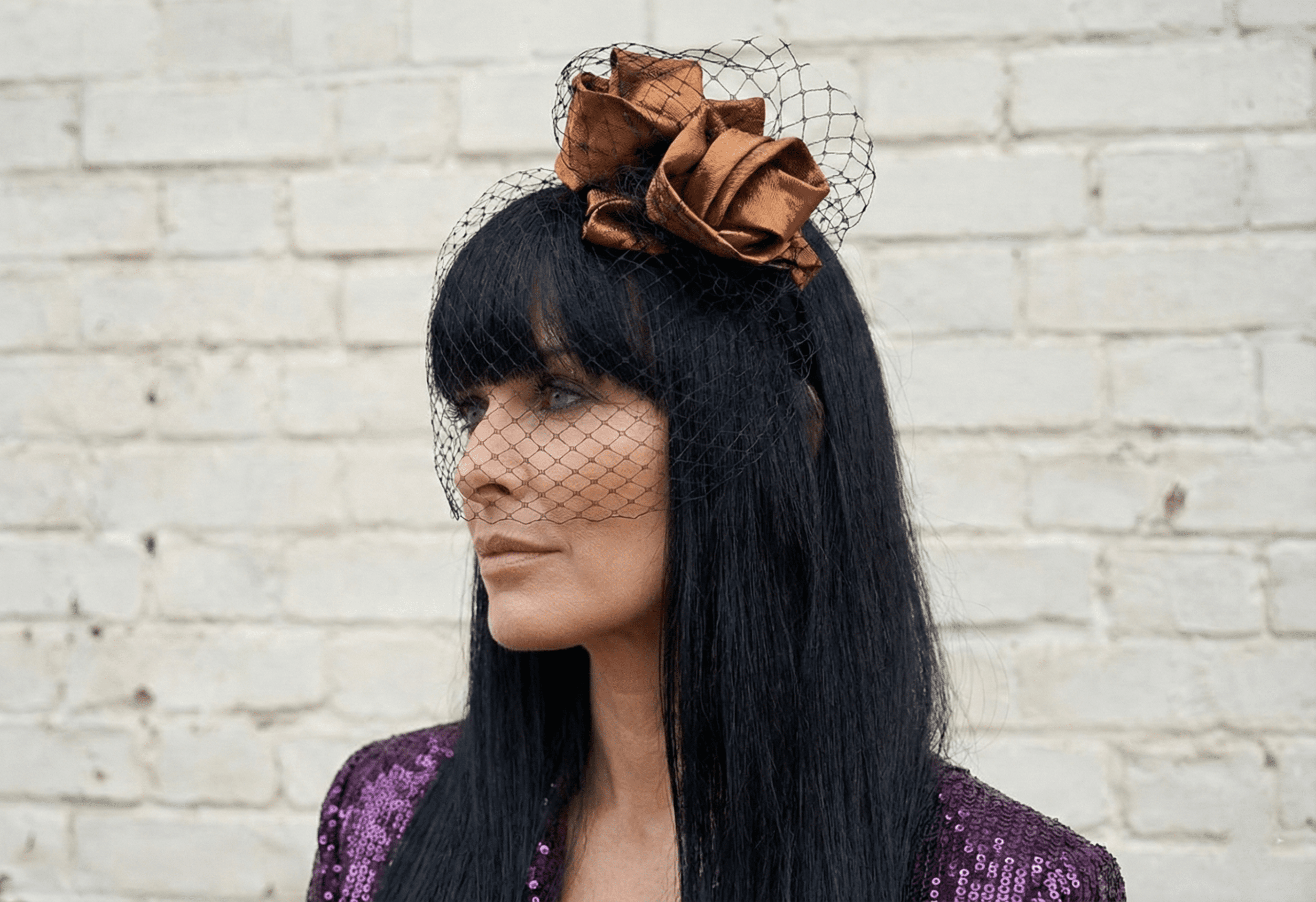 Tocado Diadema June Hecho a Mano - 6