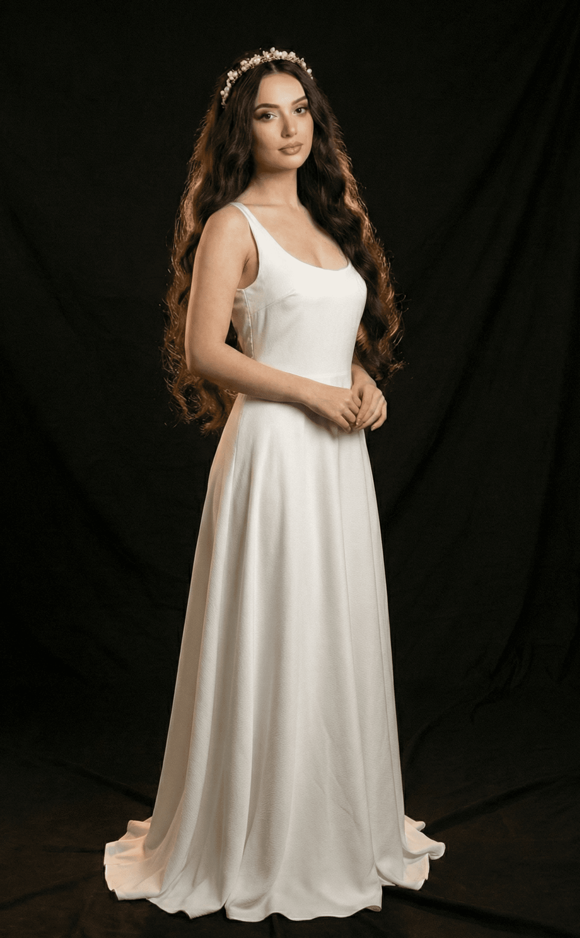 Diadema Tocado Marie Engarzada a Mano Metal - 13